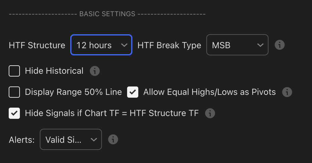 Basic Settings Panel